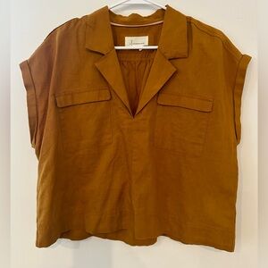 Anthropologie shirt. Burnt orange. Large.